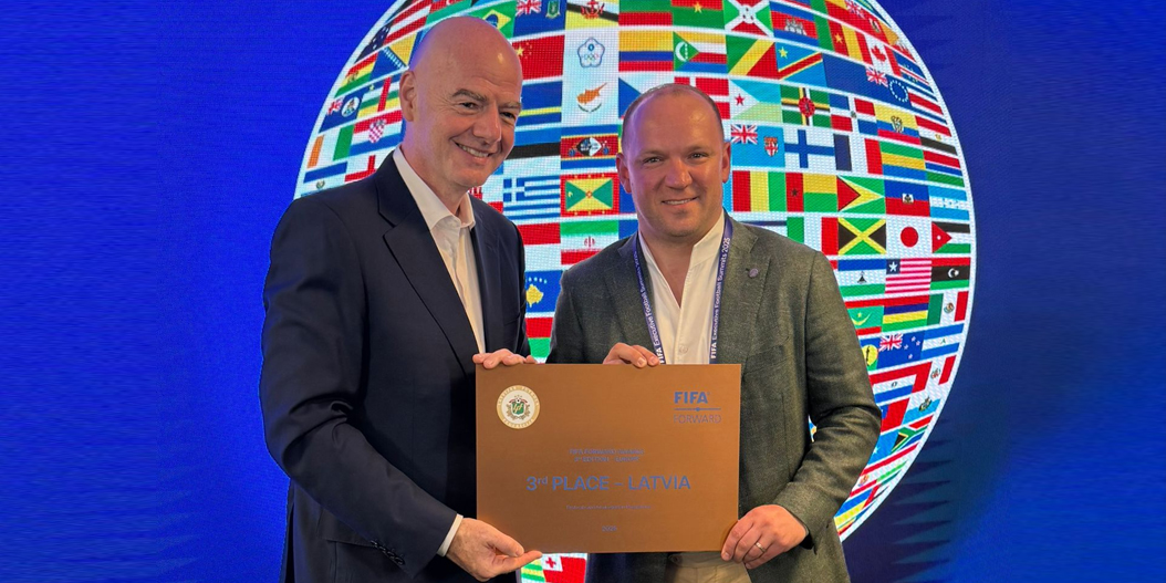 LFF prestižajā FIFA Forward Awards ceremonijā iegūst 3. vietu