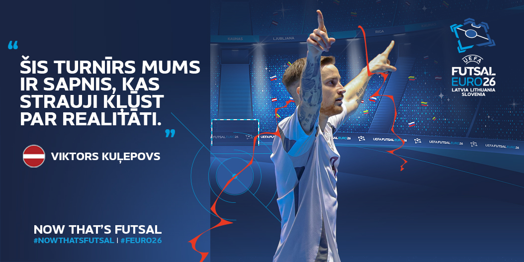 Noskaidroti visi UEFA Futsal EURO 2026 dalībnieki – atklāšanas spēle būs Rīgā