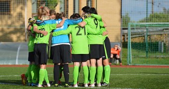 Rīgas Futbola skola vadībā Sieviešu 1.līgas čempionātā pēc pirmā apļa spēlēm