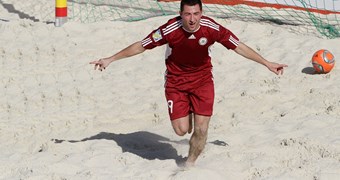 Latvijas pludmales futbola izlase divās pārbaudes spēlēs tikās ar Igauniju