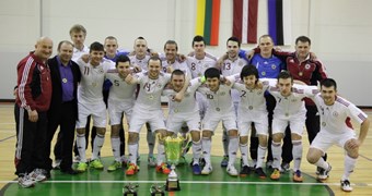 Latvijas telpu futbola izlase šonedēļ dosies uz Lietuvu aizstāvēt Baltijas čempionu titulu