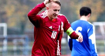 Latvijas U-18 jauniešu futbola izlase pārbaudes spēlē Marijampolē pārspēj Lietuvu