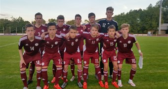Latvijas U-17 izlase pirmajā draudzības spēlē piekāpjas Luksemburgai