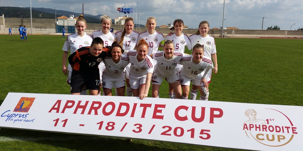 "Aphrodite Cup": Latvijas izlase piekāpjas Grieķijai un spēlē par 3.vietu tiksies ar Maltu