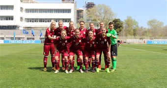 Kvalifikācijas turnīra otrajā mačā Latvijas sieviešu futbola izlase cīnās neizšķirti ar Kazahstānu