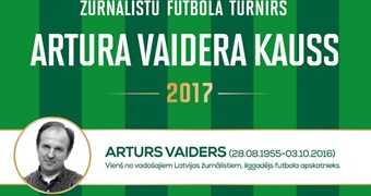 Baltijas sporta žurnālisti draudzīgā turnīrā cīnīsies par "Artura Vaidera kausu"