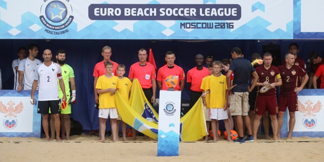 E. Borisevičs apkalpojis pludmales futbola Eiropas līgas spēles Maskavā