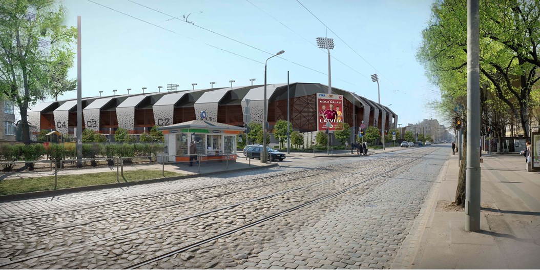 Rīgas būvvaldē saskaņots Kr. Barona ielas 116 A stadiona rekonstrukcijas būvprojekts
