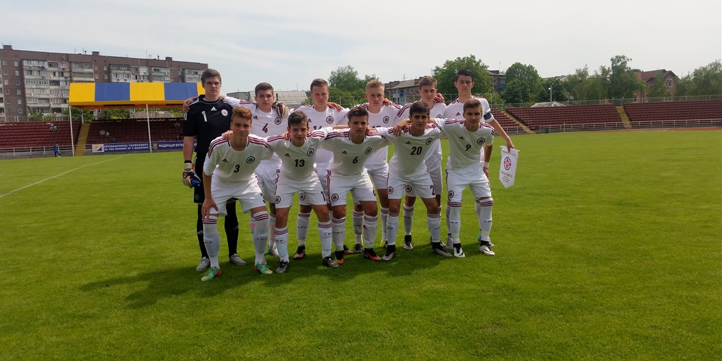 Latvijas U17 futbola izlasei zaudējums V. Banņikova piemiņas turnīra otrajā spēlē