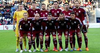 Latvijas nacionālā futbola izlase zaudē Čehijas valstsvienībai