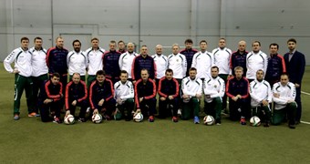 PRO-UEFA treneru kursu studenti no Latvijas un Lietuvas tikušies kārtējā darba sesijā Rīgā