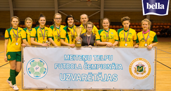 Talsu NSS futbolistēm uzvara Latvijas meiteņu telpu futbola čempionāta vecākās grupas otrajā divīzijā