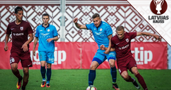 Iepriekšējie finālisti Riga FC kā pēdējie sasniedz Latvijas kausa pusfinālu