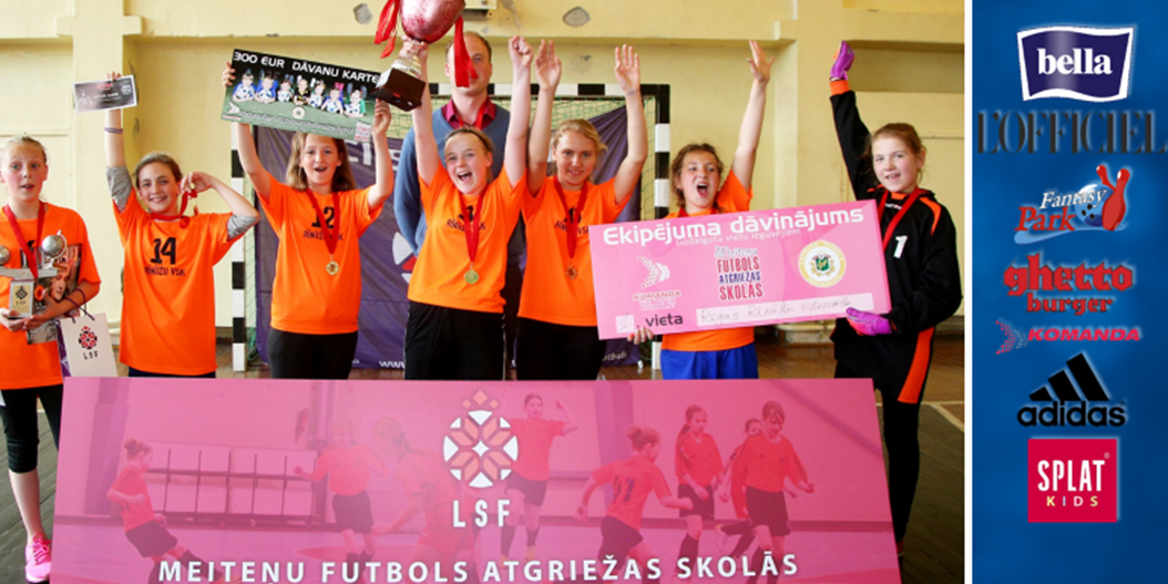 Rīgas Rīnūžu vidusskola uzvar pirmajā "Meiteņu futbols atgriežas skolās" turnīrā