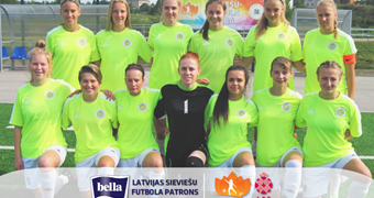 Rēzeknes komanda uzvar Sieviešu futbola 1. līgas čempionātā