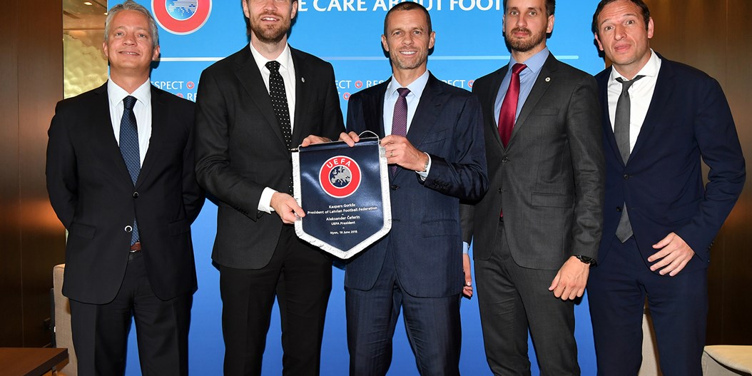 LFF vadība aizvadījusi intensīvu divu dienu vizīti UEFA
