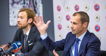 UEFA prezidenta vizīte Latvijā spēcina LFF, valdības un pašvaldību sadarbības iespējas