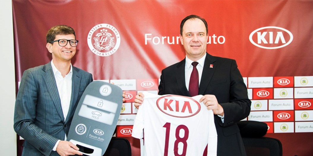 KIA kļūst par Latvijas futbola oficiālo auto