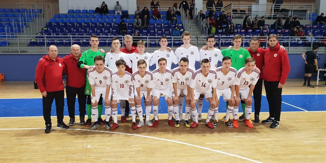 Latvijas U-19 telpu futbola izlase pārspēj Gruziju pirmajā pārbaudes spēlē