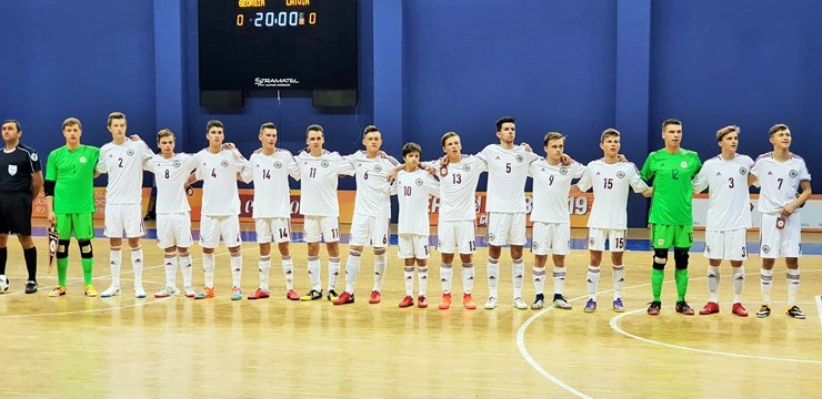 U-19 telpu futbola izlase otrajā pārbaudes spēlē piekāpjas Gruzijai