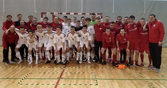 U-19 telpu futbola izlase pārbaudes spēlē uzvar TFK Salaspils komandu