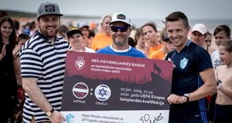 Rīgas Rīnūžu vidusskola atbalstīs Latviju spēlē pret Izraēlu