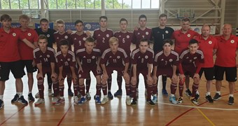 Latvijas U-19 telpu futbola izlase noslēgusi dalību pārbaudes spēļu turnīrā