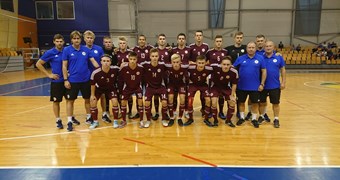 Latvijas U-19 telpu futbola izlase uzvar Nīderlandi