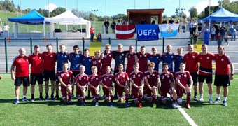 Latvijas U-15 komanda turnīrā Sanmarīno paliek nepārspēta