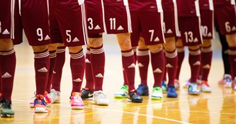 Mediju akreditēšanās Latvijas telpu futbola izlases spēlei pret Spāniju