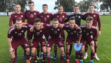 Latvijas U-19 izlase cīnās neizšķirti ar Slovākiju