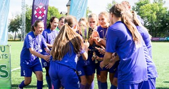 Olaines un Viļānu meitenes labākās U-14 čempionātā