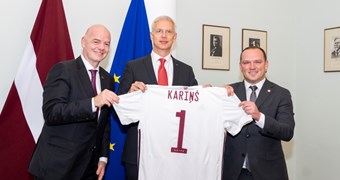 FIFA un LFF prezidenti tiekas ar Ministru prezidentu Krišjāni Kariņu