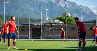 Foto: Latvijas izlases treniņš Lihtenšteinā