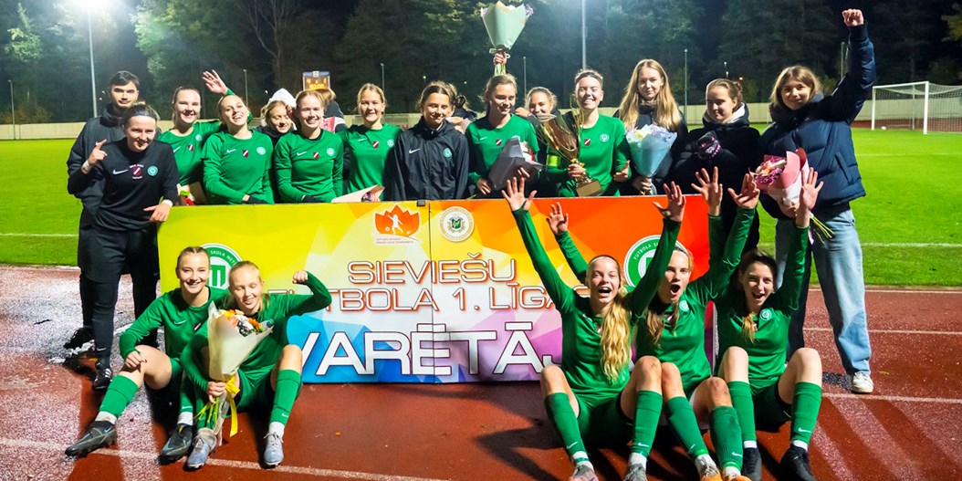 Sieviešu futbola 1. līgas titulu iegūst FS "Metta-2"