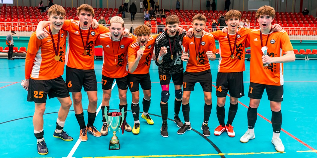 JDFS "Alberts" iegūst otro jaunatnes telpu futbola čempionāta titulu