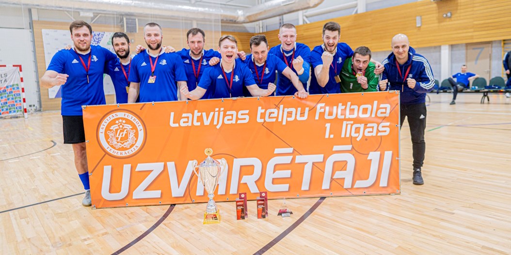 FK "Ludza" izcīna telpu futbola 1. līgas titulu