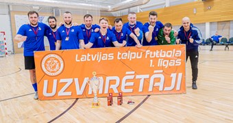 FK "Ludza" izcīna telpu futbola 1. līgas titulu