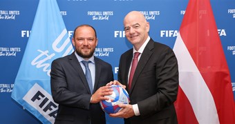 LFF un FIFA prezidenti Parīzē pārrunā kopīgo sadarbību