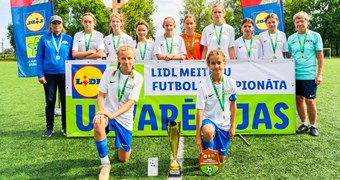 Meiteņu čempionāta U-14 grupā atkal uzvar Rīgas Futbola skola