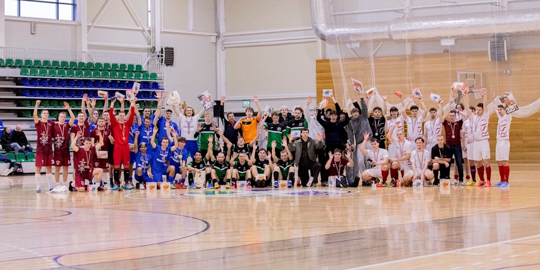 Latvijas Universiādes telpu futbola turnīrā triumfē LU