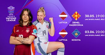 Mediju akreditēšanās darbam sieviešu futbola UEFA Nāciju līgas spēlēs