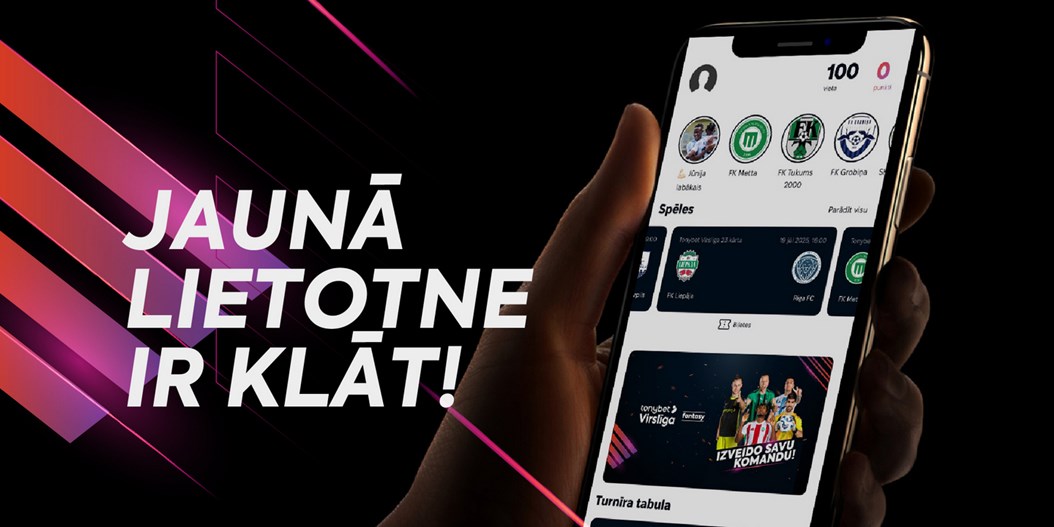 Latvijas Futbola Virslīga piedāvā jaunu oficiālo mobilo lietotni līdzjutējiem