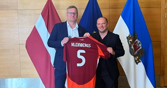 Vadims Ļašenko tiekas ar Rīgas mēru Viesturu Kleinbergu