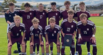 Latvijas U-17 izlase divreiz atspēlējas pret Dāniju