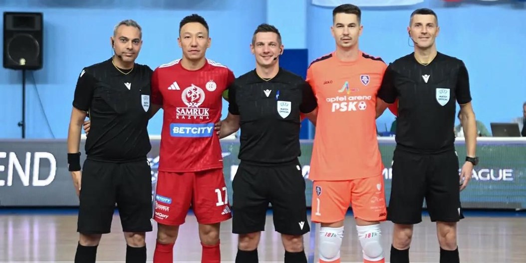 Latvijas tiesneši un delegāts pārstāv LFF UEFA telpu futbola Čempionu līgā