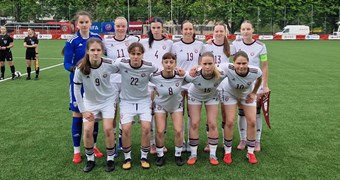 Latvijas WU-19 izlase tuvu punktam pret Šveici
