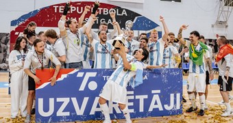"Riga Futsal Club" paliek telpu futbola tronī