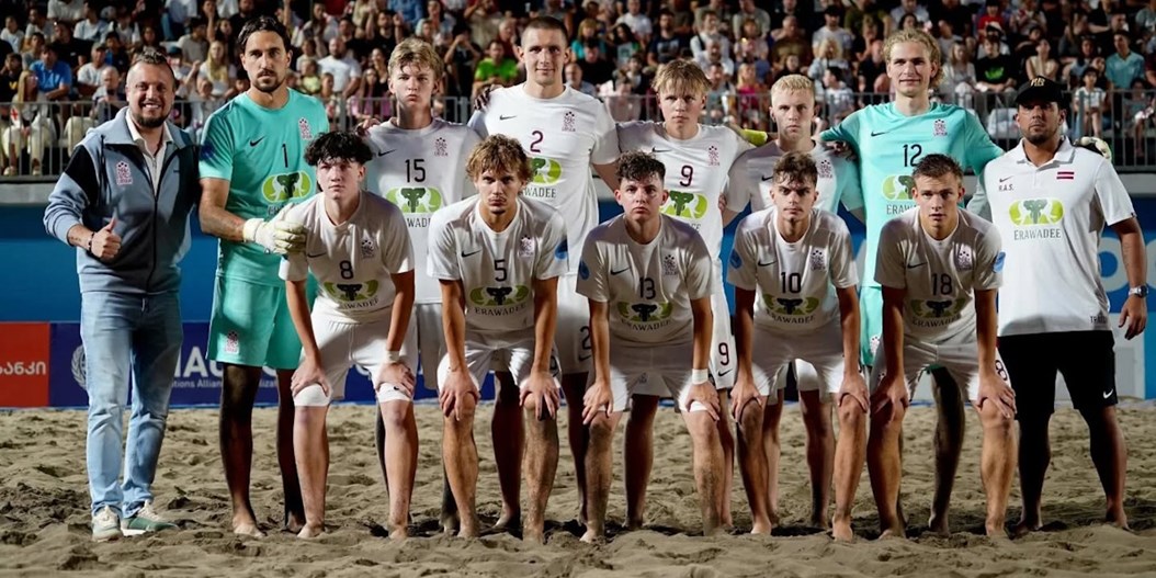 Pludmales futbola izlasei sudrabs un ceļazīme uz Eiropas līgas A divīziju