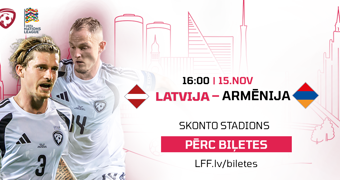 Sākta biļešu tirdzniecība spēlei Latvija - Armēnija